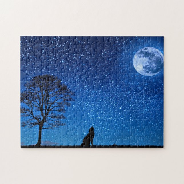 Puzzle complet de la Lune de loup (Horizontal)