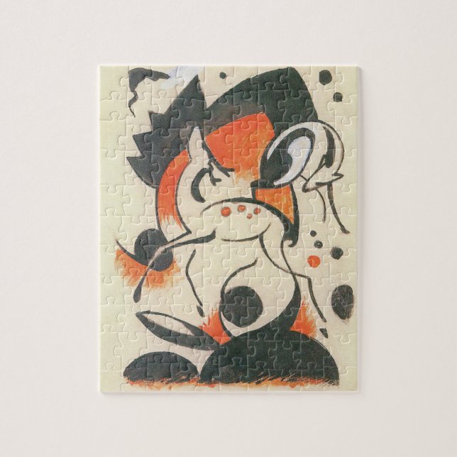 Puzzle Composition aux deux cerfs de Franz Marc (Vertical)