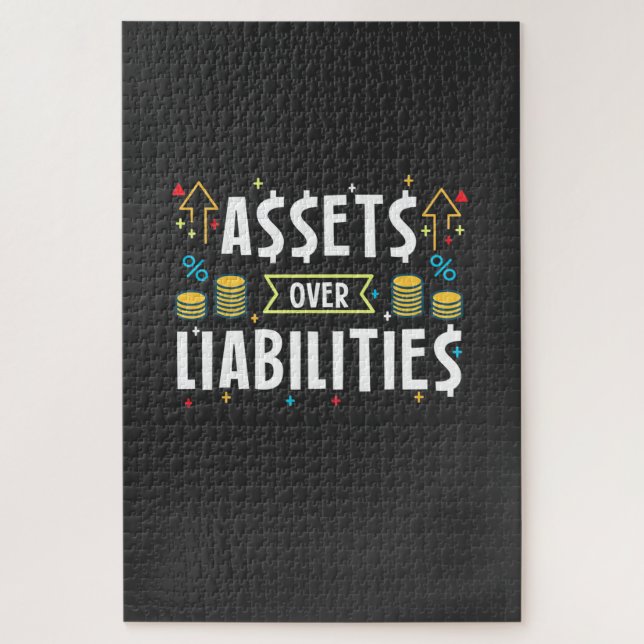 Puzzle Comptable Actif Supérieur au Passif (Vertical)