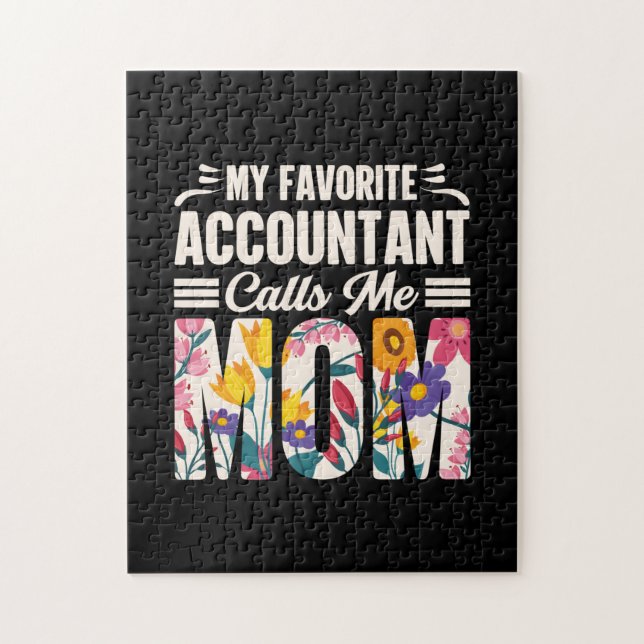 Puzzle Comptable Mon Comptable Favori M'Appelle Maman (Vertical)