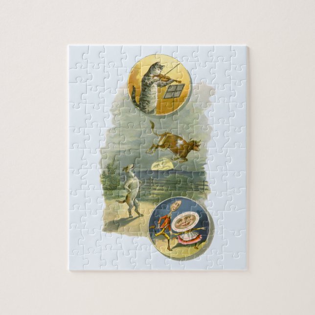 Puzzle Comptine vintage de Mère l'Oie Hey Diddle (Vertical)
