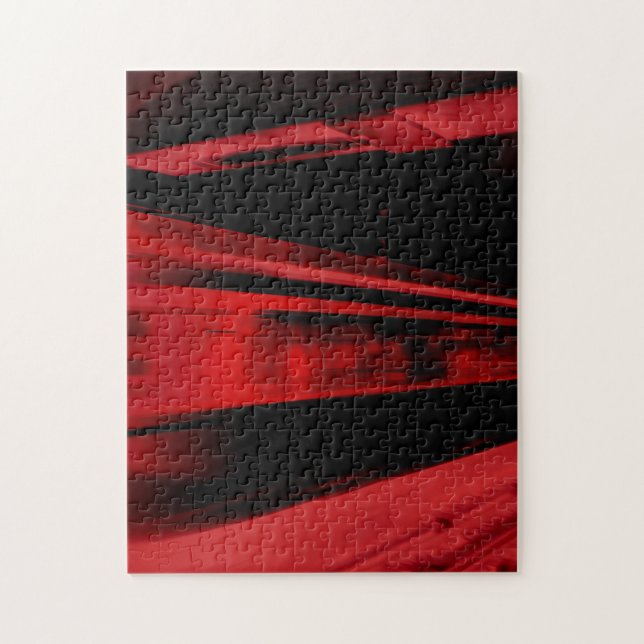 Puzzle Concept de mouvement moderne et cool en rouge et n (Vertical)