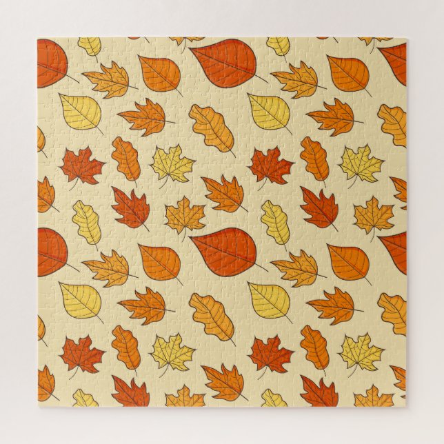 Puzzle Concept feuille : Motif symbole d'automne (Vertical)