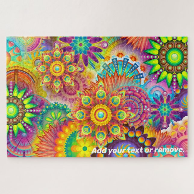 Puzzle Conception abstraite de mandalas colorées, (Horizontal)