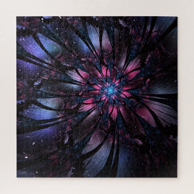 Puzzle Conception Abstraite des fleurs fractales. (Vertical)