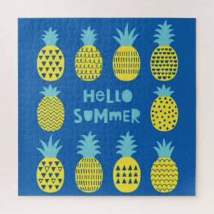 Puzzle Conception de carte Vintage ananas amusante