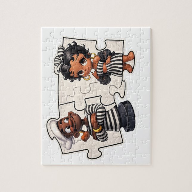 Puzzle Conception de couronne de rue d'amour noir (Vertical)