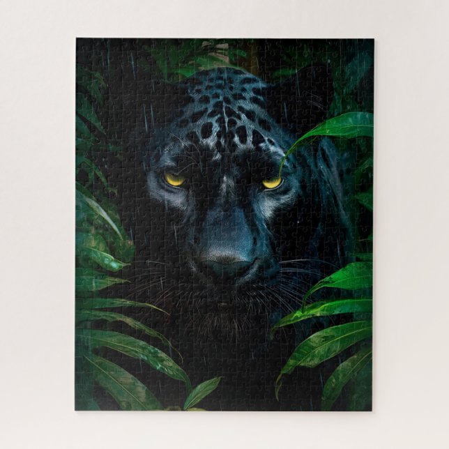 Puzzle Conception de faune de jungle de panthère noire my (Vertical)