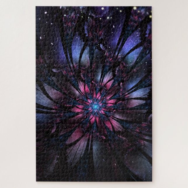 Puzzle Conception de fleurs fractales abstraites. (Vertical)