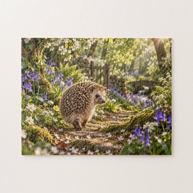 Puzzle Conception de Hérisson de Sentier Forestier (Horizontal)