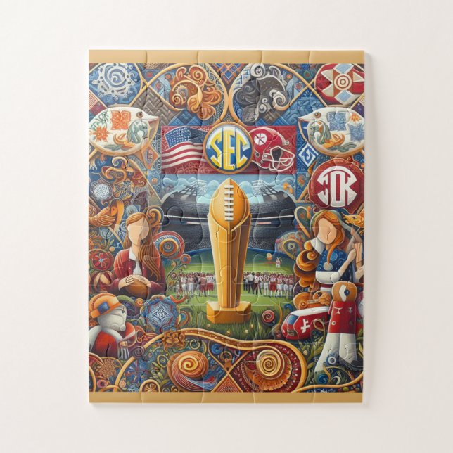 Puzzle conception de l'art flotteur du championnat de sec (Vertical)