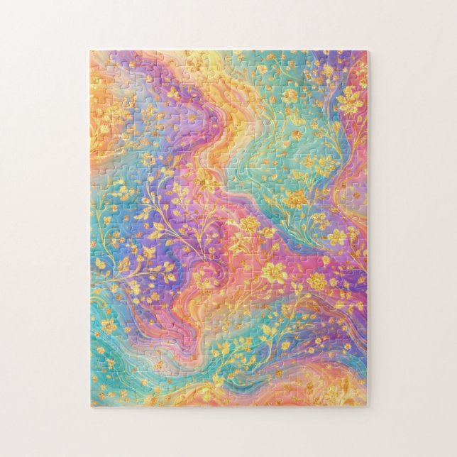 Puzzle Conception de monogramme floral abstrait moderne p (Vertical)