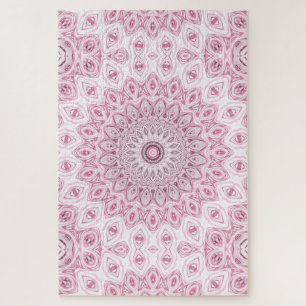 Puzzle Conception de motif mandala rose et blanc