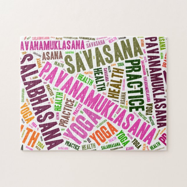 Puzzle Conception de mots de yoga (Horizontal)