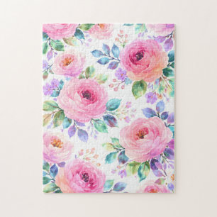Puzzle Conception de nom personnalisé florale bohème Leve