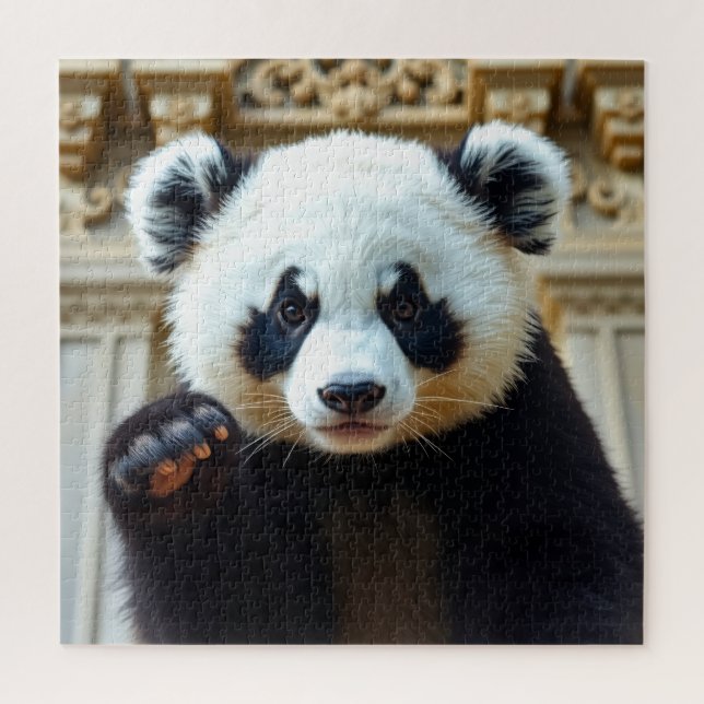 Puzzle Conception de Panda qui Agite (Vertical)