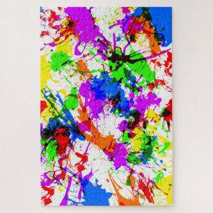 Puzzle Conception de peinture éclaboussée colorée mignonn