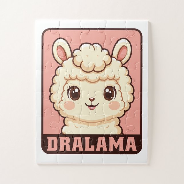 Puzzle Conception d'illustration de lama mignon (Vertical)