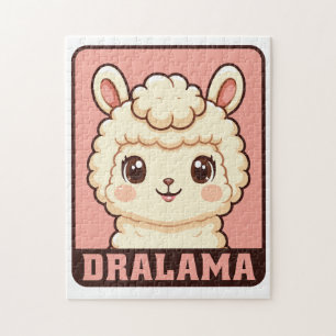 Puzzle Conception d'illustration de lama mignon