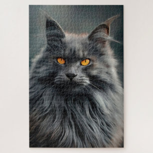 Puzzle Conception majestueuse de portraits de chats long-