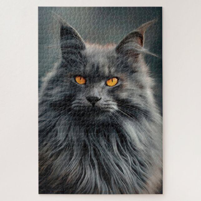 Puzzle Conception majestueuse de portraits de chats long- (Vertical)