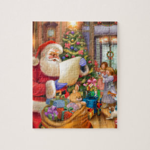 Puzzle Conception mignonne de vacances de Père Noël ave