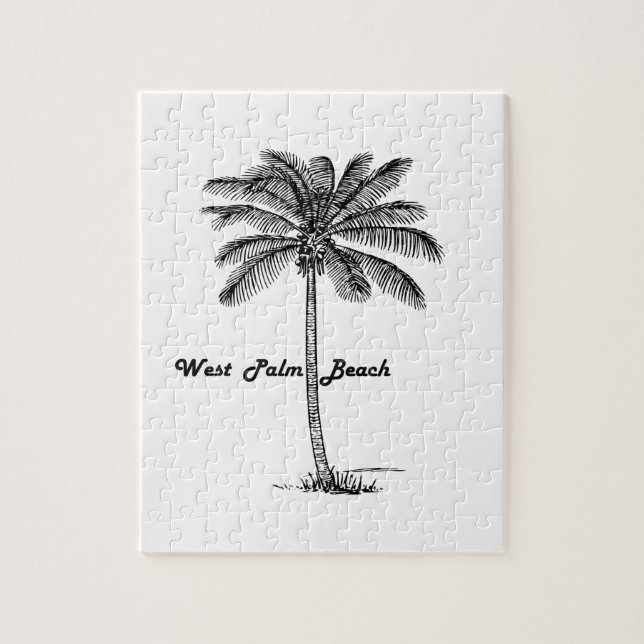 Puzzle Conception noire et blanche de West Palm Beach et (Vertical)