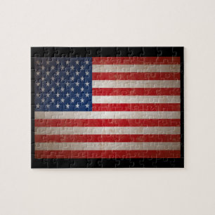 Puzzle Conception patriotique grunge vintage de drapeau