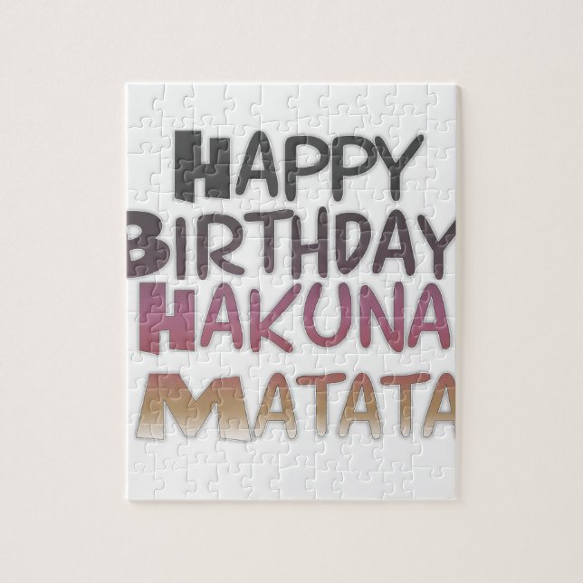 Puzzle Conception vibrante de Joyeux Anniversaire Hakuna  (Vertical)