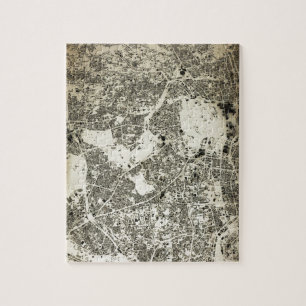 Puzzle Conception vintage de rues et de bâtiments de