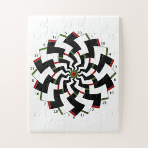 Puzzle Conception Zigzag de cible de fléchettes