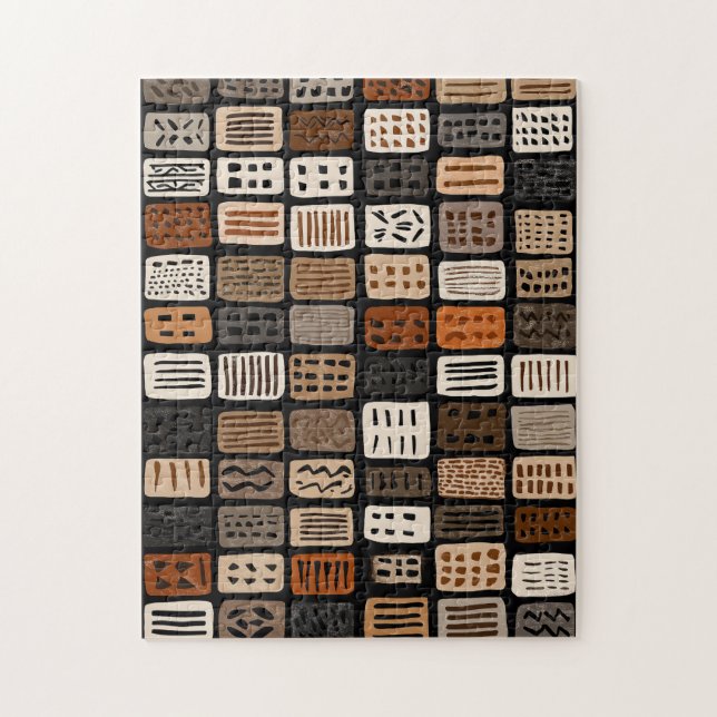 Puzzle conceptions de textiles en boue africaine dans une (Vertical)