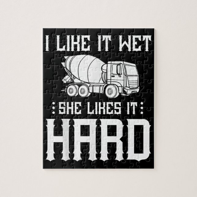 Puzzle Concret Finisher Travailleur Cement Mixer Conducte (Vertical)