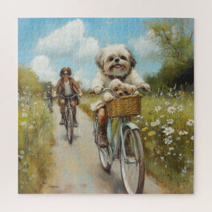 Puzzle Conduite de vélo avec des amis