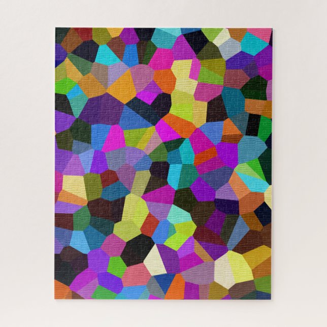 Puzzle Confetti dans les tons bijoux (Vertical)