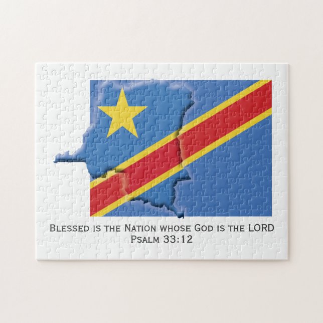 Puzzle CONGO RDC | Blessed Nation | DRAPEAU CONGOLAIS (Horizontal)