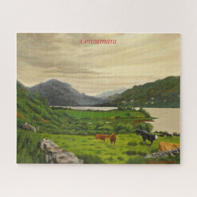 Puzzle Connemara Ireland Ferme Pittoresque de bovins avec (Horizontal)