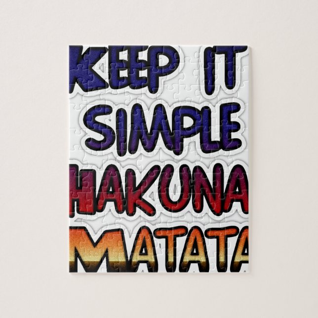 Puzzle Conserver Simple Hakuna Matata Art Print (Vertical)