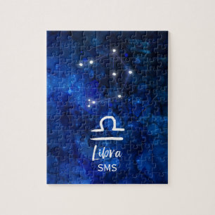 Puzzle Constellation du zodiaque de la Balance Monogramme