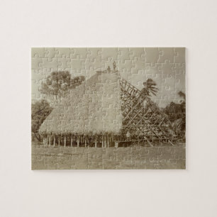 Puzzle Construction de logements au Samoa, c.1875 (photo