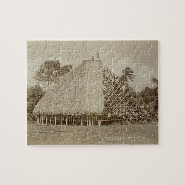 Puzzle Construction de logements au Samoa, c.1875 (photo (Horizontal)
