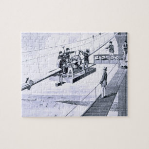 Puzzle Construction de pont de Brooklyn, New York (litho)