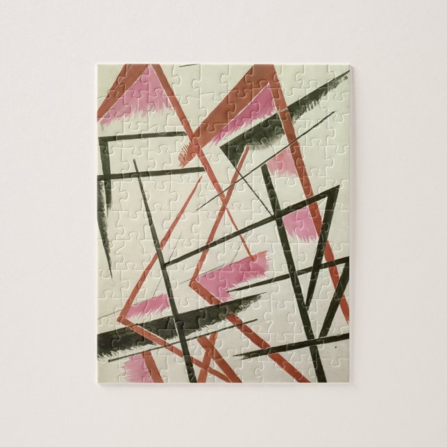 Puzzle Construction linéaire, c.1921 (gouache sur le (Vertical)