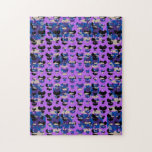 Puzzle Contained Sky Flame Tulips<br><div class="desc">This design is comprised of modules consisting of a single but large flame burning amid thick clouds with some light shining through. These modules are placed both behind and within tulip motifs.</div>