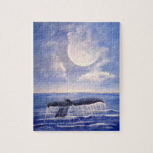 Puzzle Conte de baleine dans le clair de lune