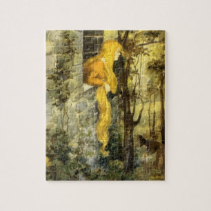 Puzzle Conte de fées vintage, Raiponce aux longs cheveux 