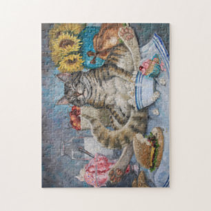 Puzzle "Contenté" de ma peinture à l'huile originale