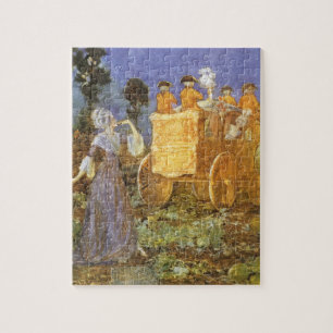 Puzzle Contes de fées vintages Cendrillon et Fée Gomère