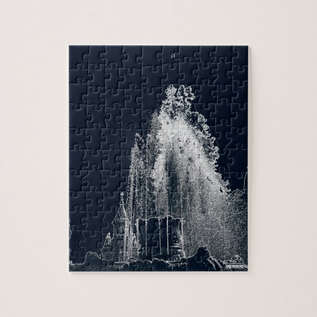 Puzzle contour d'une nuit bleue (Vertical)