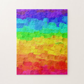 Puzzle Contours de peinture arc-en-ciel